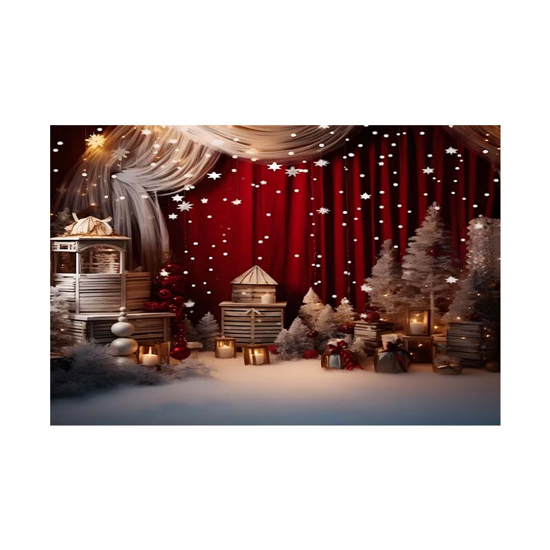 Indoor Window Snowflake Decoration Stage Theme Background Cloth Background Wall Decoration Photo Cloth