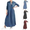 Women's Fashion Casual Solid Color Denim Dress