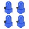 10Pcs Trampoline Enclosure Pole Cap with Screw Thumb Safety Rail Cap Accessory Blue