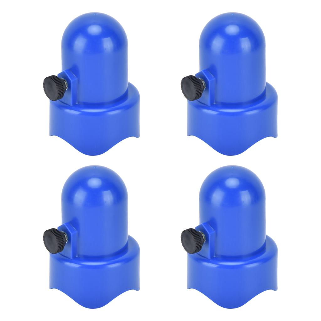 10Pcs Trampoline Enclosure Pole Cap with Screw Thumb Safety Rail Cap Accessory Blue