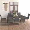 Day and Night - Day and Night Garden Dining Set 9 Pieces Gray Synthetic Rattan