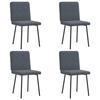 VidaXL Dining Chairs Set of 4 Dark Grey Velvet 3315234