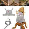 Adjustable Bearded Dragon Harness with Short Leash Comfortable Reptile Walking Gear Harness for Outdoor Activity