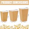24Pcs Kraft Paper Popcorn Boxes Container Birthday Party Movie Night Fries Cup Snack Buckets Wedding Favors Gift Box Supplies