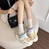Fashion Versatile Comfortable Hole Shoes Personalized Star Cartoon Thick Sole Lightweight Non-slip Cool Slippers 2025 Summer New