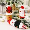 Christmas Sweater Wine Bottle Covers Santa Snowman Knitted Bags for Holiday Party Dinner Table Decoration Gift Supplies