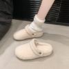 Fur Warm Women Cotton Slippers Short Plush Warm Casual Flats 2025 Trend Walking Cozy Home Winter Snow Shoes Zapatos De Mujer