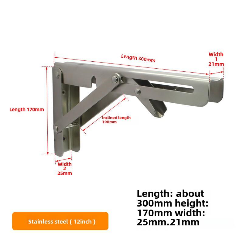 Dinite Stainless Steel Folding Shelf Bracket