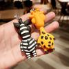 Cartoon Keychain Women Men Zebra Giraffe Keychain Funny Toy Car Accessories Gifts Novelty