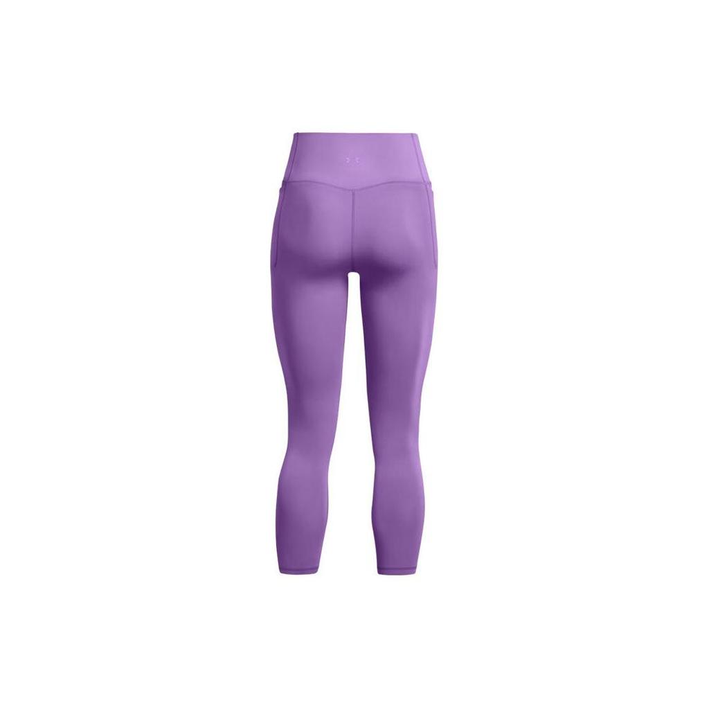 Under Armour Solid High-Waisted Slim Fit Nine-Point Sports Pants Women Bottoms Purple 1382525-560