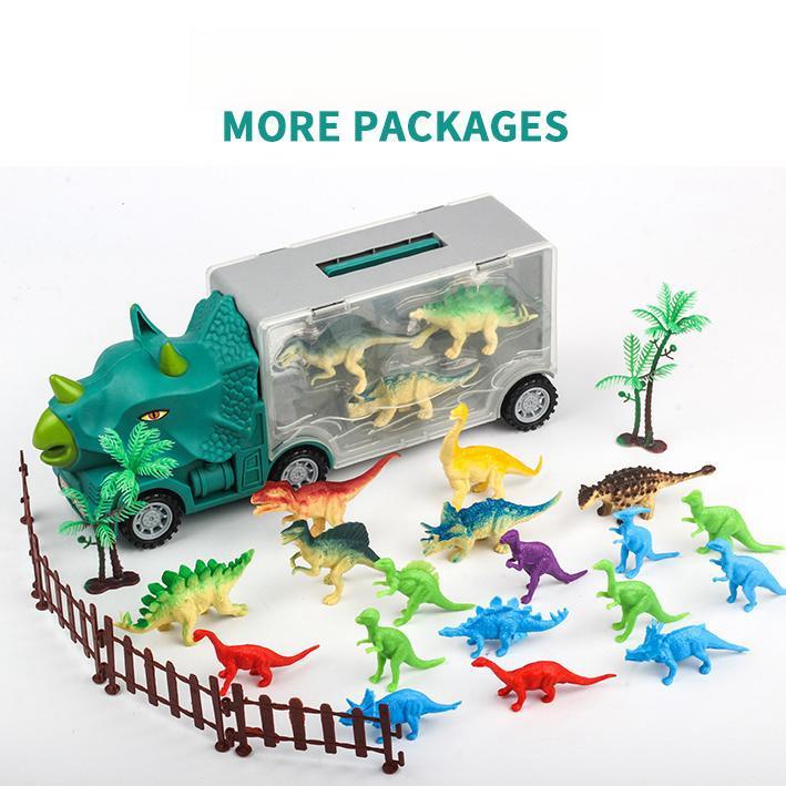 Children's Toy Trailer Container Truck Dinosaur Storage and Transportation Vehicle Combination Set Dinosaur Car Kindergarten Model Toy