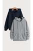 Women's Style Big Size Sweatshirt Zippered Hooded Oversize Sweatshirt
