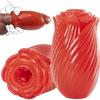 Manual Male Stroker Rose Shaped Reusable Male Masturbator Cup, Handheld Pocket Pussies Masturbation Sleeve Blowjob Adult Sex Toys for Men