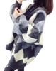 Cardigan Argyle Design Boa Warm Cute Pattern Fluffy Cold Protection Warm Warm Warm Student Clothes School For School Moms Long Sleeve Tops Loose