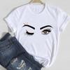 T-Shirts Women Make Up Crown Fashion 90S Trend 2025 Spring Summer Clothes Graphic Tshirt Top Lady Print Female Tee T-Shirt