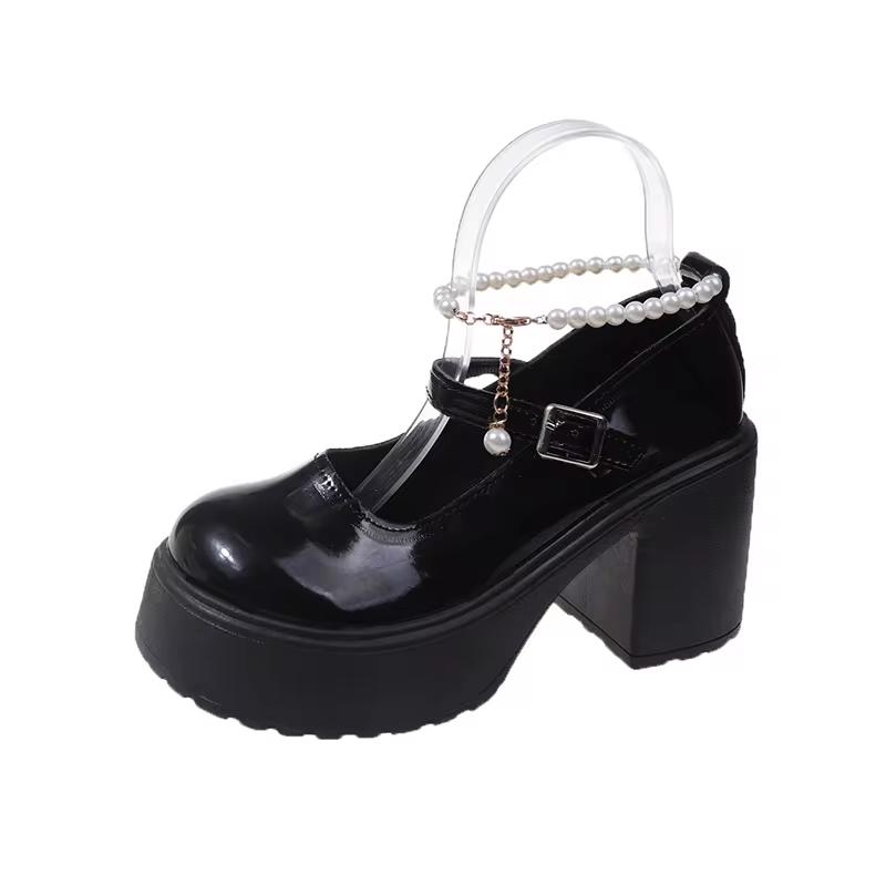 Fashionable White Chunky Platform High Heels Women's New Autumn/Winter Mary Jane Comfortable Sneakers