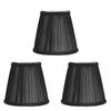 3PCS E14 ClipOn Cloth Lamp Shade Modern Fabric Lampshade Table Light Cover for Candle