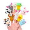 Creative Baby Toys Hot Cloth Finger Puppets 10PCS Boys Hand Educational Toy Cartoon Girls Doll Hand Puppet Family Animal Cute