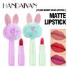 HANDAIYAN Mist Matte Lipstick Red, Long -Lasting Hydrateuring Mini Konijn Down Head Lippenstick