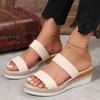 Women Woven Bag Shoe Upper New Wedge Sandals, Fashion Comfortable Platform Shoes High Heels Sandals Shoes for Women
