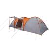 VidaXL Family Dome Tent 8 Person Grey and Orange Waterproof 4009430
