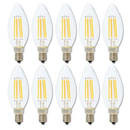 C35 220V E14 Base 4W LED Energy Saving Dimmable Filament Candle Light Bulbs