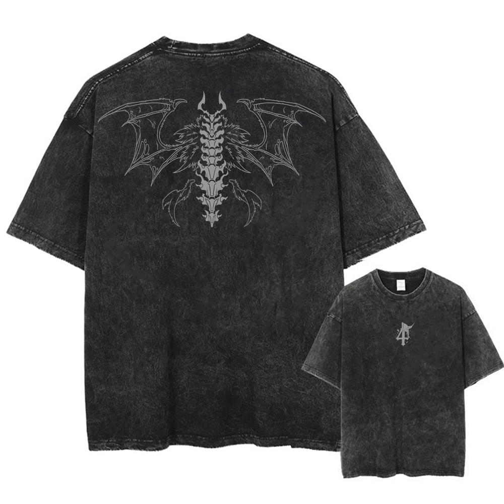 Japan Anime Bleach Ulquiorra·Cifer Graphic Printed T Shirt Men Women Manga Tshirts Harajuku Washed Cotton T-shirt