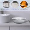 PACKOVE Enamel Footbath Basin, Foot Soaking Basin, Washing Bowl, Footbath Bucket, Foot Washing Station, Tin Tub for the Elderly, Retro White Enamel