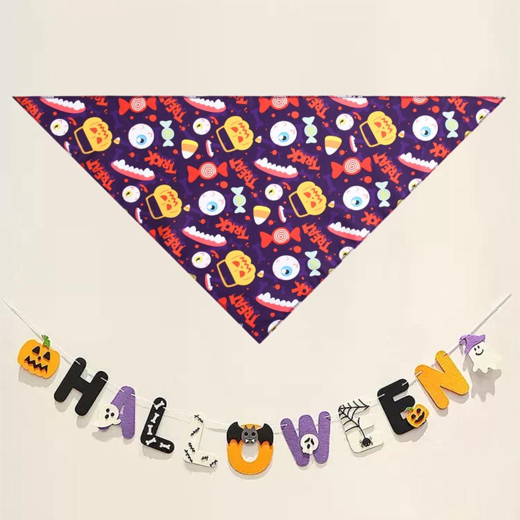 Halloween Ghost Pet Bandana Cute And Versatile Cat And Dog Pet Bib