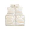 2-8 Years Kids Autumn Winter Warm and Thickened Zipper Vest Children Solid Color Down Vest