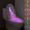 USB Rechargeable 7 Color Changing LED Toilet Bowl Night Light with Motion Sensor Ambient Bathroom Decor Lamp Auto Sensing