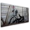 Three Piece Picture Canvas Print Banksy Mural Street Art