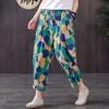 2023 Women's Cotton Linen Slimming Printed Harem Pants - Versatile, High-Quality Cropped Design
