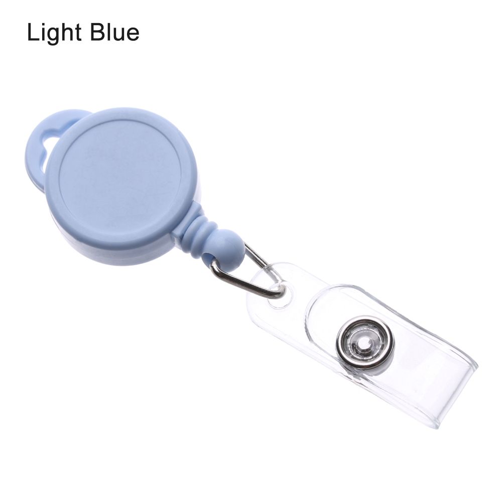 Office Supplies ID Name Card Anti-Lost Clip Stationery Retractable Key Ring Lanyards Badge Holder