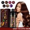 New Fashion Organic Natural Hair Dye Shampoo Ginseng Extract Black Hair Color Dye Shampoo For Cover Gray White Hair