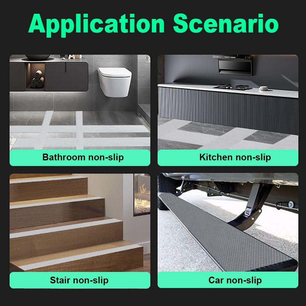 5m/Roll Strong Adhesive Anti-slip Tape Floor Stairs Grip Sticker Rubber PEVA Tape
