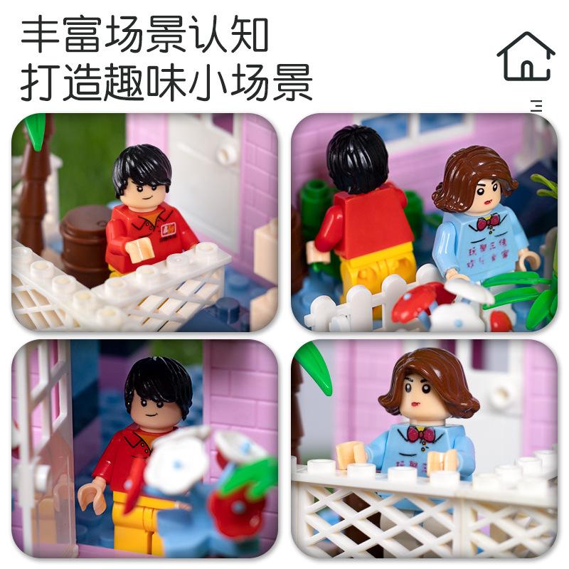 Small Particle Castle Scene Assembled Building Block Children'S Collage Toys Boys And Girls Building Block Toys