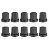 Uxcell 6mm Shaft Hall Knob for Speaker Effect Pedal Amplifier Black Potentiometer Knob 10pcs Black