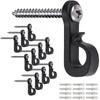 12 Pack Screw Hooks with Anchor Plugs Q-Hanger Hooks for Hanging Christmas String Lights Wind Chimes