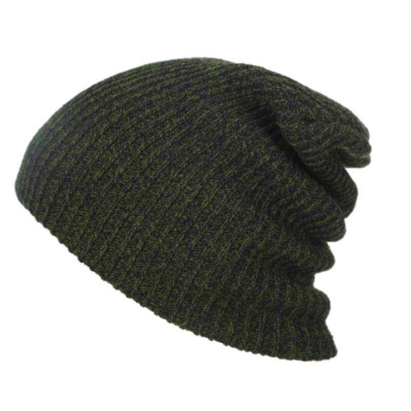 Casual Beanies Warm Stripes Knitted Femme Autumn Winter Unisex Caps