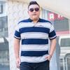 Fashion Plus Size Men's Summer Fat Plus Size Lapel Short-sleeved T-shirt Fat Man Loose Thin POLO Bottoming Shirt