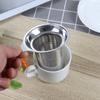 304 Stainless Steel Reusable Tea Infuser Tea Strainer Teapot Loose Tea Leaf Spice Tea Filter Kitchen Accessories Handle Clip