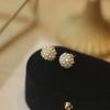 1Pair  Contracted Fine Zircon Pearl Ear Stud Earrings  Fresh Earrings