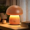 INS Wooden Creative Mushroom Night Light Stepless Dimming Bedside Table Lamp 3 Color Rechargeable Sleeping Nightlights For Room