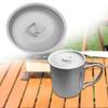 Titanium Water Cup Lid Tea Coffee Mug Lids Cookware Lightweight Camping Pot 300ml Cover