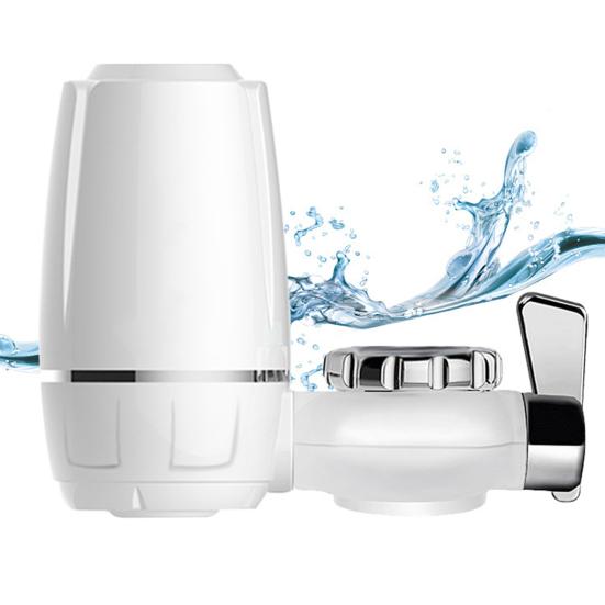 Water Filter with Connector Dual Window Outlets Clear Multi-layers Filtering Bathroom