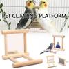 Wooden Bird Mirror Interactive Play Toy With Perch For Small Parrot Budgies Parakeet Cockatiel Conure Lovebird Cage Accessories