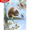 5D Алмазная вышивка Белка Полный квадратный круглый набор для рукоделия Алмазная живопись Животное Мозаика Птица Искусство Декор из горного хрусталя для дома