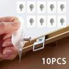 10 Pcs Punch-Free Non-Marking Strong Adhesive Screw Stickers Wall Picture Hook Invisible Traceless Hardwall Drywall