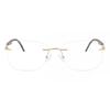 Rimless Square Gold Smartbuy Collection Harleigh Wm6501 C2 Fashion Unisex Eyeglasses